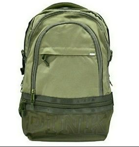 olive green pink backpack